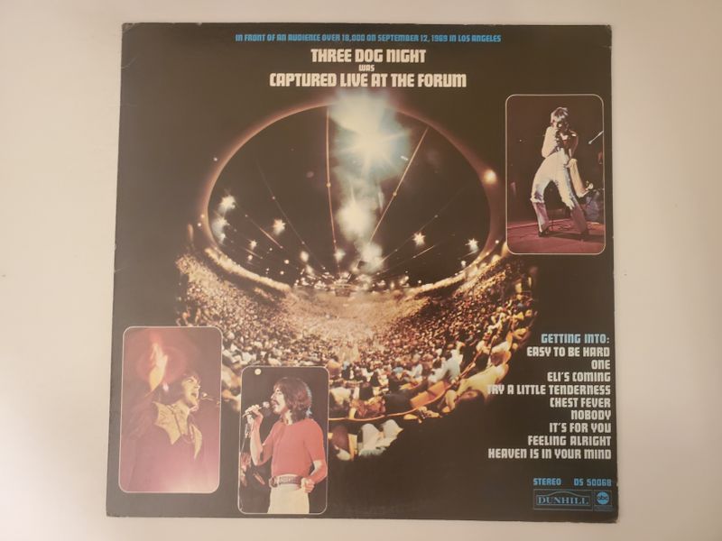 Three Dog Night Captured Live at the Forum vinyl record